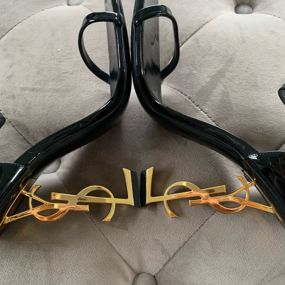 🚫⛔️SOLD⛔️🚫Saint Laurent Opyum Logo-Heel sandals - Picture 9 of 15